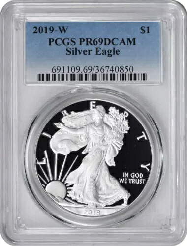 2019-W 1ドル アメリカン シルバー イーグル PR69DCAM PCGS