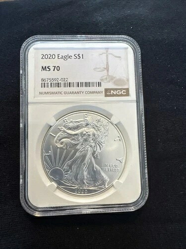 2020年 1ドル アメリカン シルバー イーグル NGC MS70
