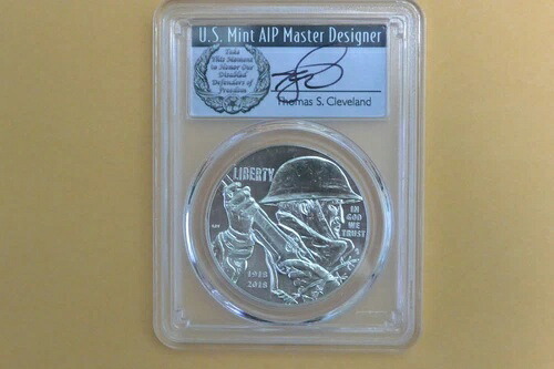 2018 P $1 第一次世界大戦 センテニアルドル PCGS MS70 トーマス・クリーブランド FS