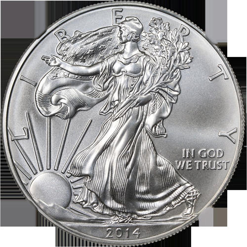 2014年 シルバー アメリカンイーグル $1 NGC MS70 シルバーフォイルラベル - 在庫あり