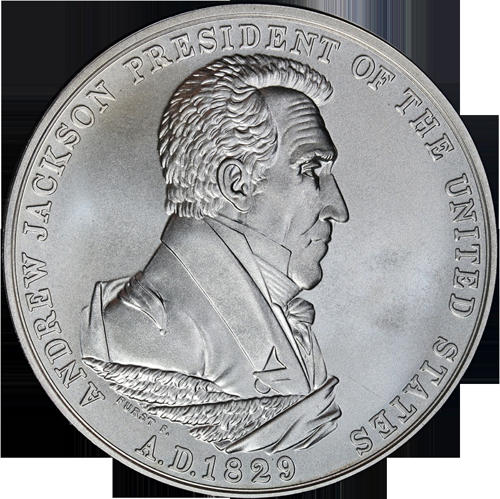 アメリカ造幣局 大統領銀メダルプログラム アンドリュー・ジャクソン 1オンス .999 OGP COA