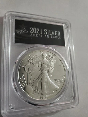 2021年 1ドル アメリカン シルバー イーグル PCGS MS70 タイプ2 ファーストストライク ブラックラベル