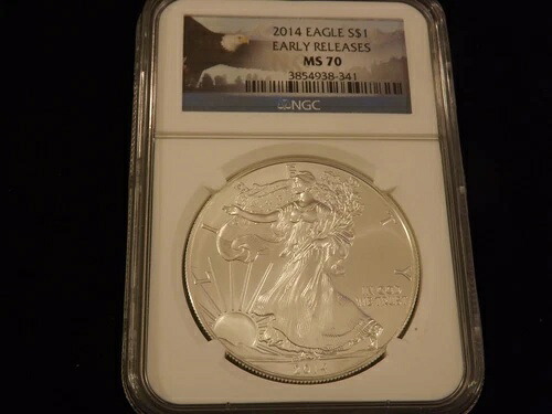 2014年 1ドルイーグル早期リリース NGC MS 70