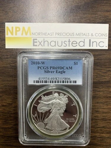 2010-W アメリカン シルバー イーグル ドル PR69DCAM PCGS プルーフ 69 ディープカメオ 40,755円