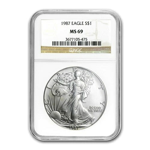 1987年アメリカンシルバーイーグル MS-69 NGC
