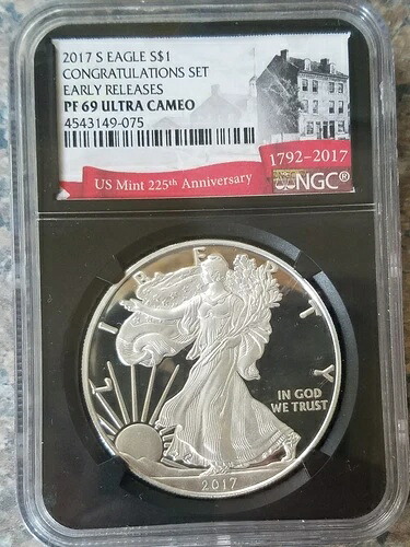 2017-S 祝賀セット プルーフ シルバーイーグル NGC PF69 ウルトラカメオ 40,755円