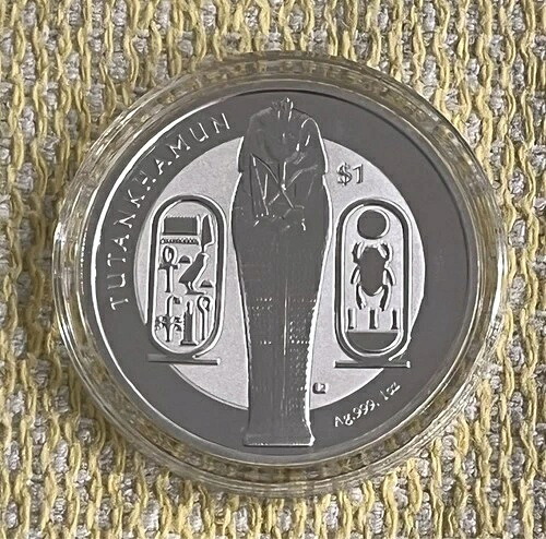 シエラレオネ TUT ツタンカーメン Pobjoy エジプト神 2023 1オンス .999 シルバーラウンド