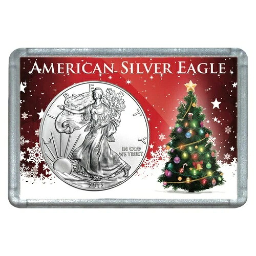 2012年 1ドルアメリカンシルバーイーグル クリスマスツリーデザイン ホリデーホルダー
