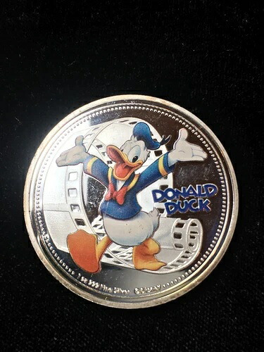 2015年ニュージーランド *ドナルドダック* 銀貨 (1オンス) *カラー化*