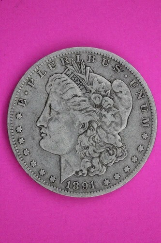 1891 O モルガン レディ リバティ シルバー ドル 本物保証 1399