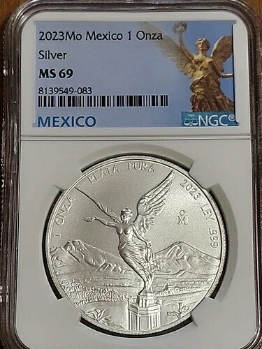 2023 MS 69 NGC リベルタッド メキシコ 1オンス シルバー