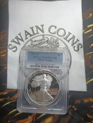 1992-S アメリカン シルバー イーグル PR69 DCAM PCGS ブルーラベル EM104