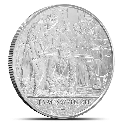 2025年 1オンス プルーフ ガーナ共和国 銀貨 ゼベダイの子ジェームズ（カプセル、CoA）