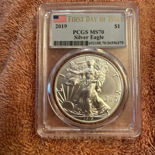 2019-P アメリカンシルバーイーグル 発行初日 PCGS 70