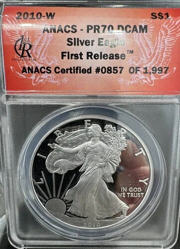2010-W アメリカンシルバーイーグル ANACS PR70 DCAM 初公開