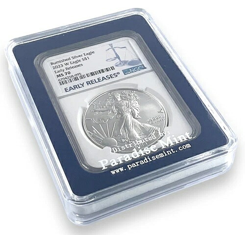 2023 W バーニッシュド シルバー イーグル NGC MS70 - アーリーリリース - ブルーラベル、ブルーケース｜WORLD RESOURCE【QUEEN店】 42,185円