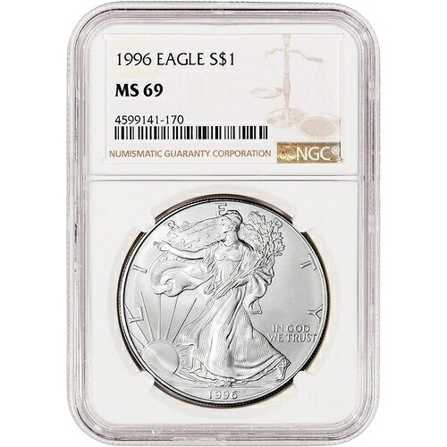 1996年アメリカンシルバーイーグルコイン - NGC MS69