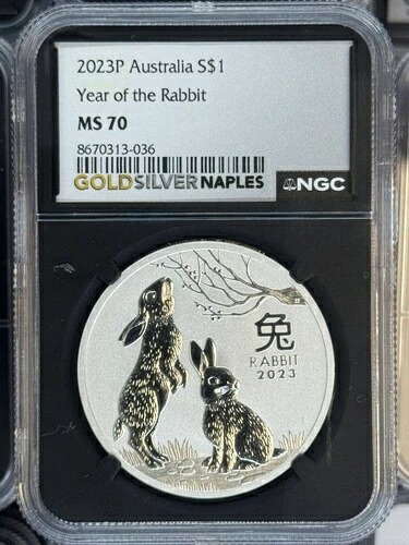 2023P オーストラリア S$1 卯年 NGC MS70