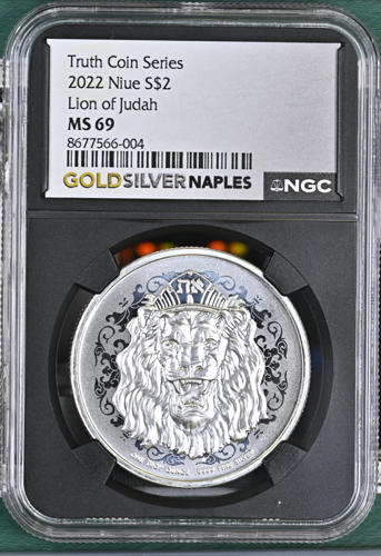 2022年 ニウエ 銀貨 NGC MS-69 ユダのライオン 真実のコインシリーズ|WORLD RESOURCE【QUEEN店】