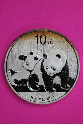 トーン加工 2010年 ジェム BU 中国 パンダ 1オンス 999 シルバーコイン 本物保証 1712