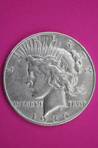 1935年 S リバティピース銀貨（高品位）サンフランシスコ造幣局発行 光沢99