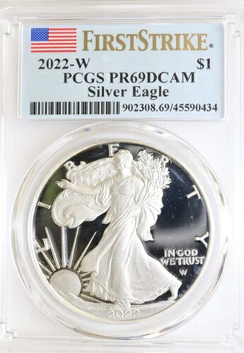 2022-W アメリカン シルバー イーグル ASE - PCGS - プルーフ PR-70DCAM -- ファースト ストライク! 42,185円