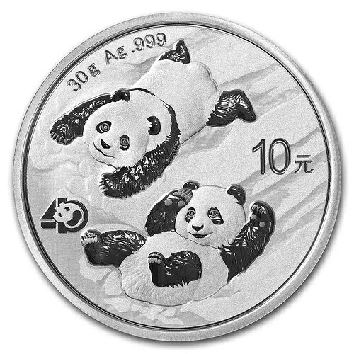 2022年 中国 30グラム シルバーパンダ BU（カプセル入り）