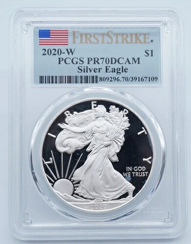 2020-W アメリカンイーグル プルーフシルバー 1ドル PCGS PR70DCAM - U108