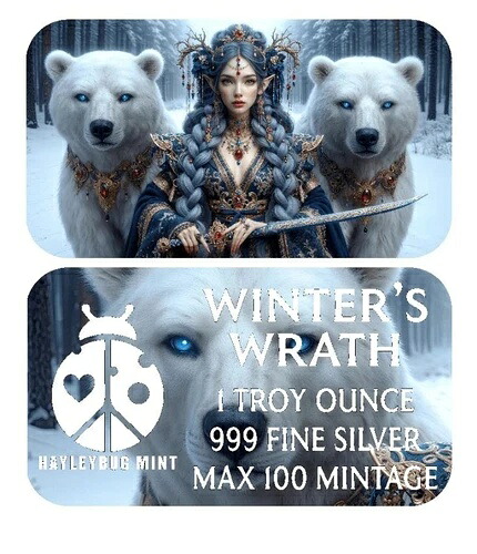 1トロイオンス ファインシルバーバー .999 WINTERS WRATH カプセル入り|WORLD RESOURCE【QUEEN店】