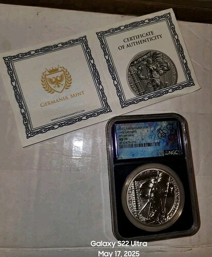2021年 1オンス ゲルマニア S5M レディ・ゲルマニア プライベートイシュー NGC MS70|WORLD RESOURCE【QUEEN店】