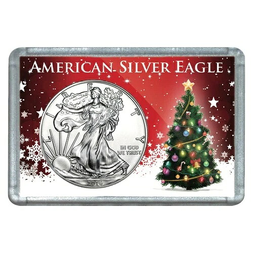 2016年 1ドルアメリカンシルバーイーグル クリスマスツリーデザイン ホリデーホルダー｜WORLD RESOURCE【QUEEN店】 42,185円