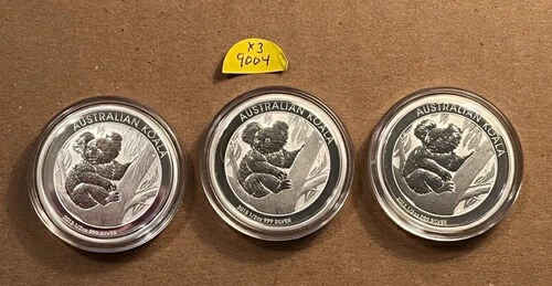 3 - 2013年オーストラリア産コアラ1/2オンス銀貨 - パース造幣局。わずか84,184枚のみの発行!!