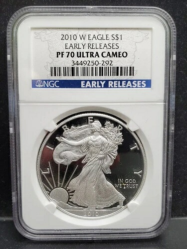 2010-W プルーフ シルバー イーグル NGC PF70 ウルトラカメオ アーリーリリース
