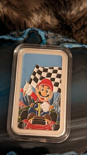 マリオカート チェッカーフラッグアート 1オンス .999 純銀バー カプセル入り｜WORLD RESOURCE【QUEEN店】