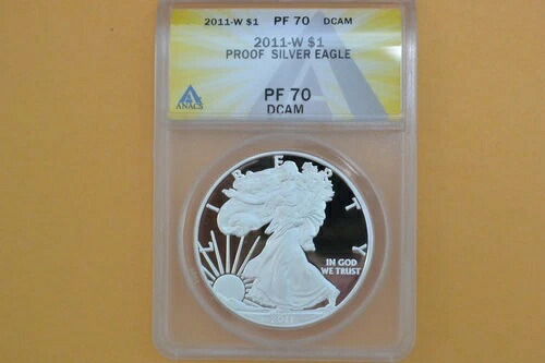 2011-W アメリカン シルバー イーグル ドル ANACS PF70 DCAM