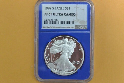 1992-S 1ドル アメリカンシルバーイーグルプルーフドル - NGC PF69 UCAM|WORLD RESOURCE【QUEEN店】