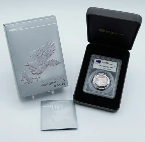 2014年 オーストラリア オオワシ HR 1オンス シルバー プルーフコイン PCGS PR69DCAM - F198