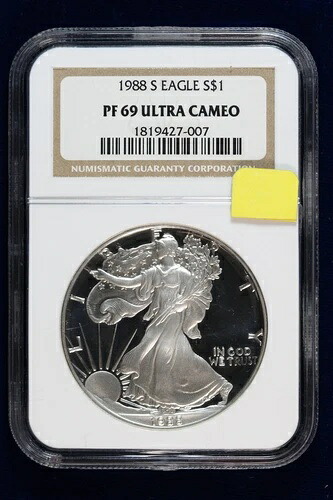 1988-S プルーフ シルバー イーグル NGC PF69 ウルトラカメオ 4OFX