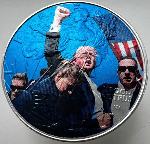 トランプ大統領暗殺未遂事件 アメリカン・シルバー・イーグル 1オンス .999ドル銀貨