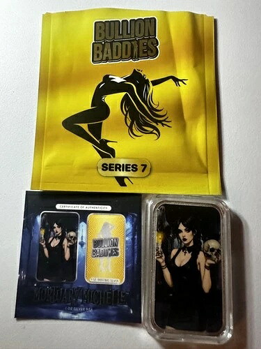 Bullion Baddies 1オンス シルバーバー「Mortuary Michelle」ハロウィンスペシャル COA付き