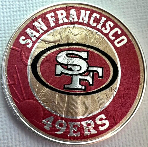 サンフランシスコ 49ers NFL - アメリカン シルバー イーグル 1オンス .999 シルバー ドル コイン