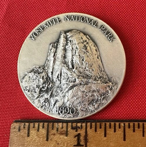 1972年 ヨセミテ国立公園100周年記念 .999 純銀メダル、ジョン・ミューア 43,615円