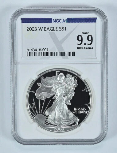 2003-W アメリカン シルバー イーグル プルーフ 9.9 UCAM NGC X NGCX
