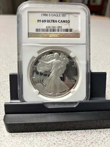 1986年 サウスアメリカン シルバーイーグル PF 69 ウルトラカメオ NGC