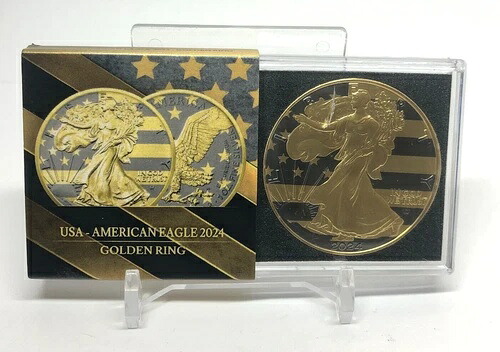 2024年 アメリカン シルバー イーグル ゴールデン リング 1オンス コイン 500枚発行 [045GRS]