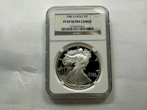 1986年 南米シルバーイーグル プルーフ NGC PF69 UCAM ウルトラカメオ 44,330円