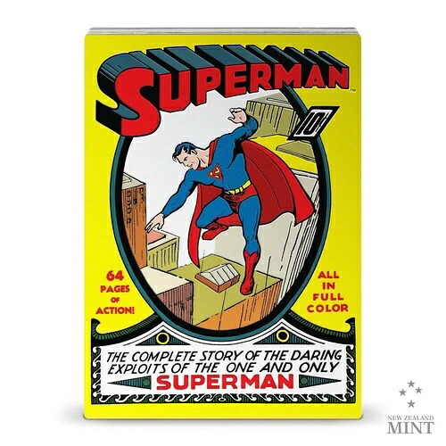 2022年 ニュージーランド造幣局 COMIX DC スーパーマン #1 1オンス カラー化プルーフ銀貨