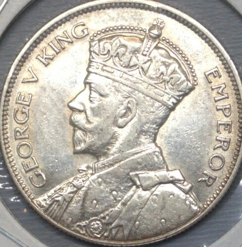 1932年 ジンバブエ - 南ローデシア ハーフクラウン 9.25 銀貨 - BU - 344