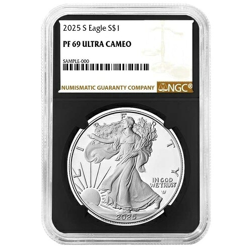 2025-S $1 1オンス プルーフ アメリカン シルバー イーグル NGC PF69UC ブラウンラベル レトロコア