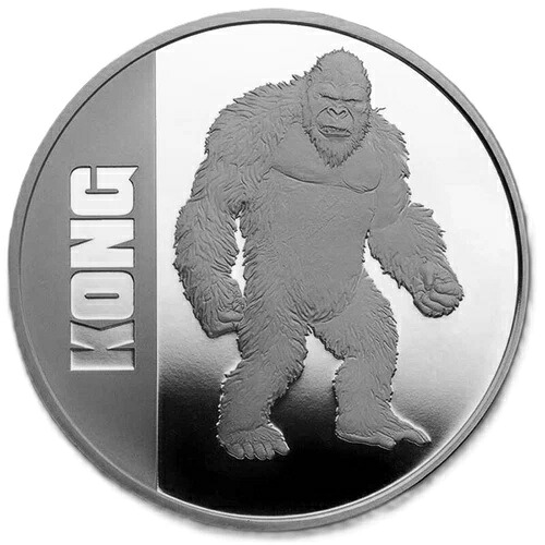 2021年 キングコング対ゴジラ 1オンス .999 銀貨
